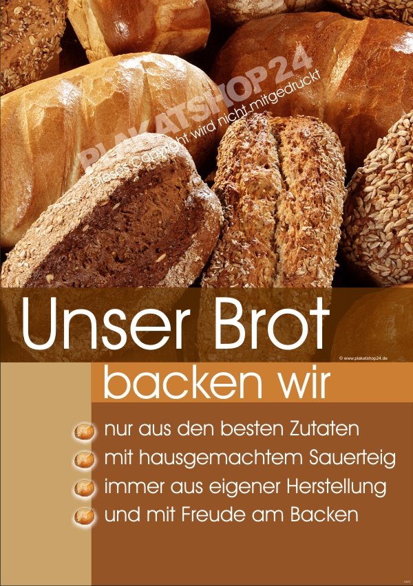 cdc05fabebf53a79542b42d87c1a309e Brotposter für Dekoration, Schaufenster und Plakatständer