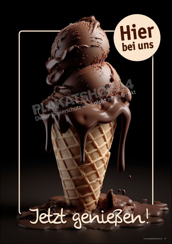 Plakat Schokoladen-Eis