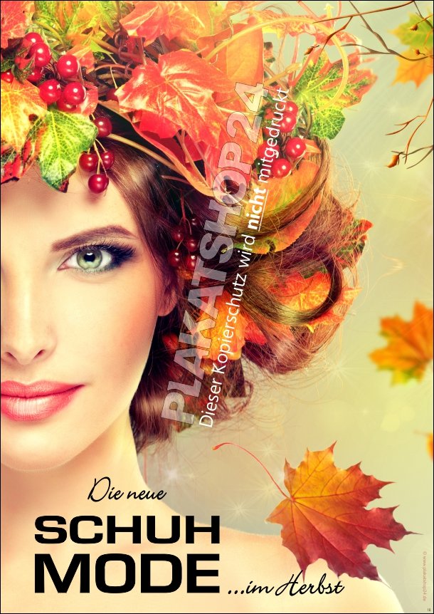 Werbeposter Die neue Schuhmode im Herbst