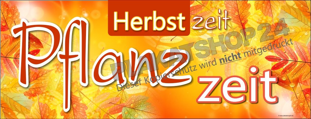 Herbst-Banner für die Werbung zur Pflanzzeit im Herbst