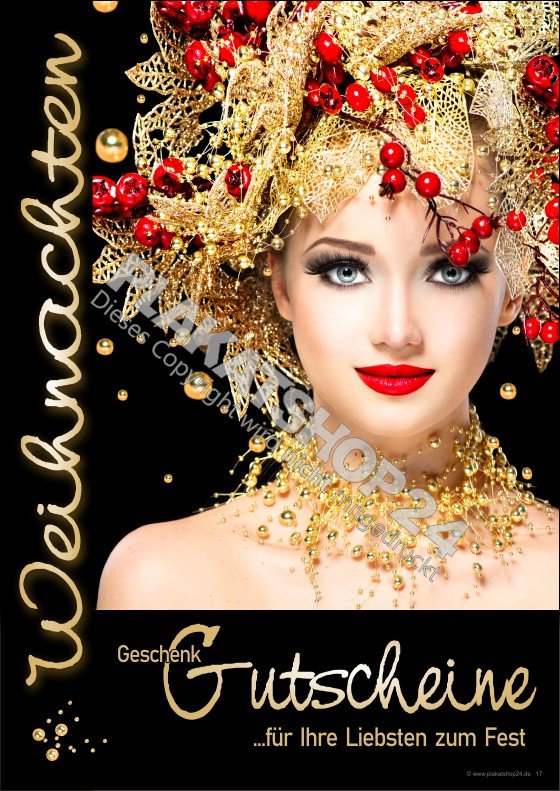 Plakat Geschenkidee Weihnachtsgutschein