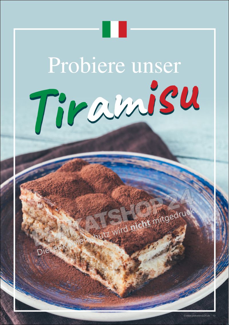 Werbeplakat Tiramisu