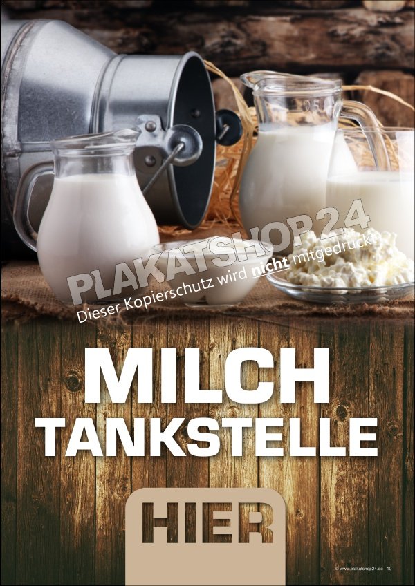 Bauernhofplakat Milchtankstelle