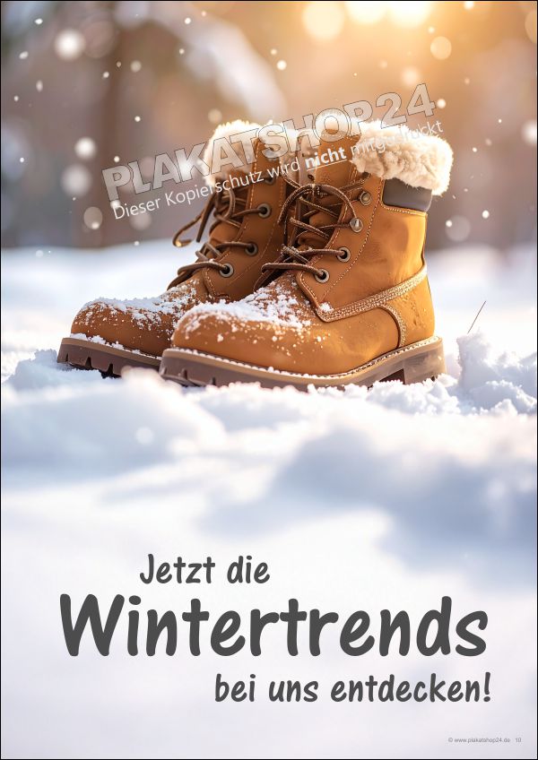Poster Wintertrends Schuhgeschäft