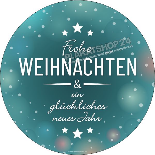 Runder Aufkleber für die Weihnachtsdekoration