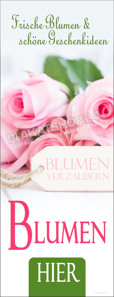wetterfeste Werbeplane für Blumengeschäft / Blumenverkauf