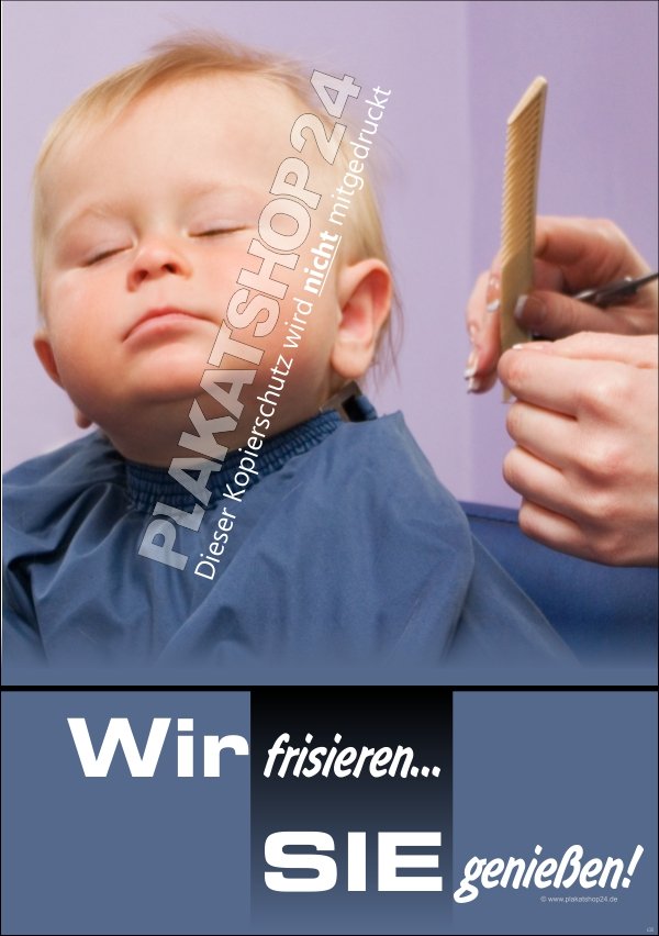Lustiges Friseurposter