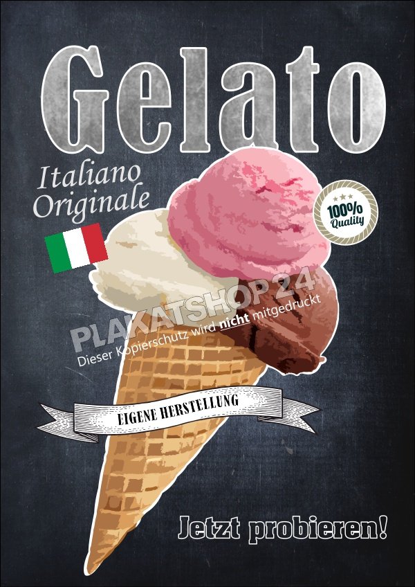 Gelatoposter original italienisches Eis