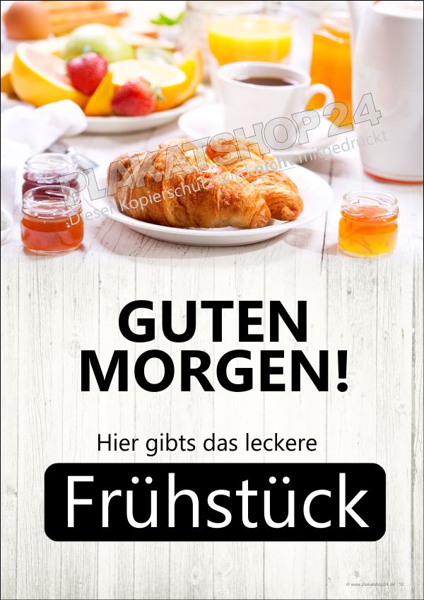 Werbeplakat für Frühstück Werbeplakat für Frühstück