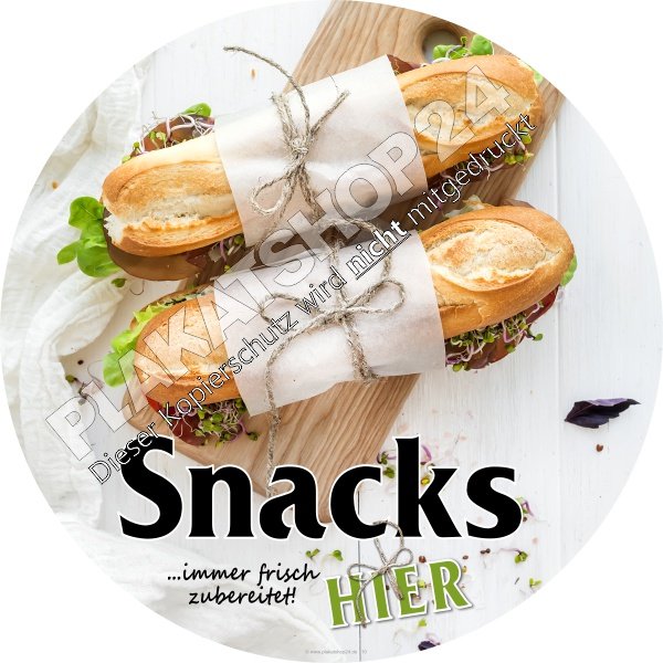 Günstige Klebefolie für Snacks / belegte Baguettes