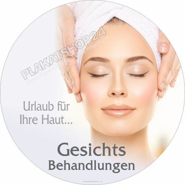Runde Fensterfolie Gesichtsbehandlungen Kosmetik | Schaufensteraufkleber wetterfest