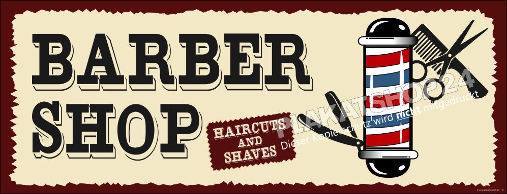 Werbebanner für Barbershops