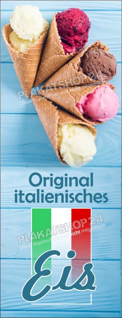 Werbeplane für italienisches Eiscafé