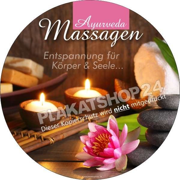 Massage-Schaufensterfolie Ayurveda