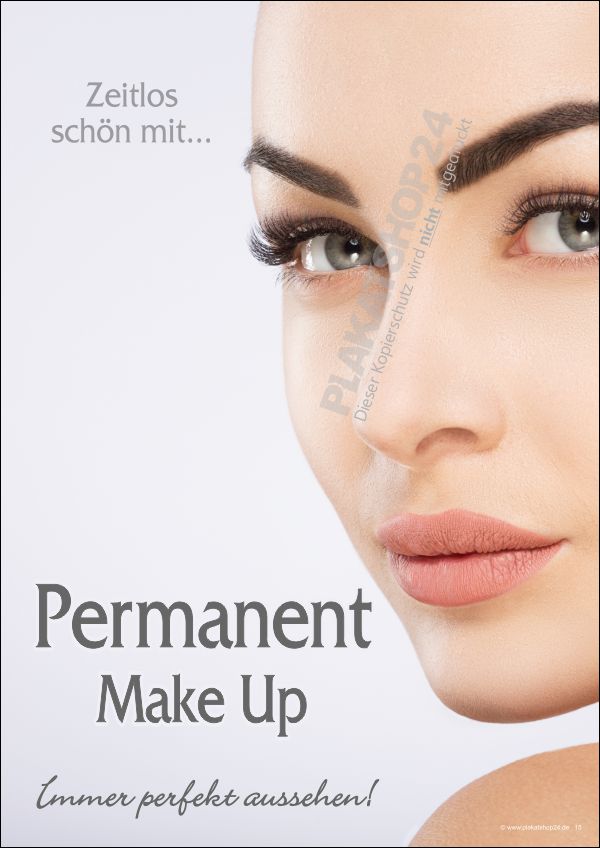 Werbeplakat für Kosmetikstudio Permanent Make-up