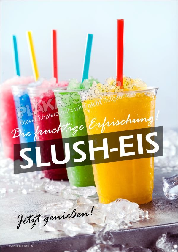 Getränkeplakat Slush-Eis wetterfest