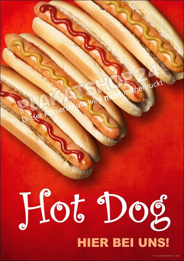 Günstiges Hot-Dog-Plakat
