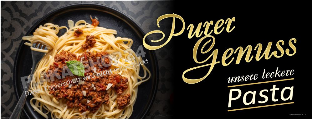 Gastronomie-Werbeplane für Pasta-Gerichte