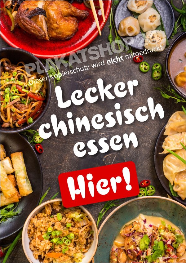 Werbeposter_Chinakueche Werbeplakat für die chinesische Küche