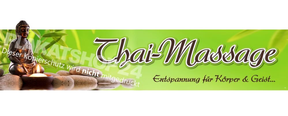 Reklame-Aufkleber für Thaimassage
