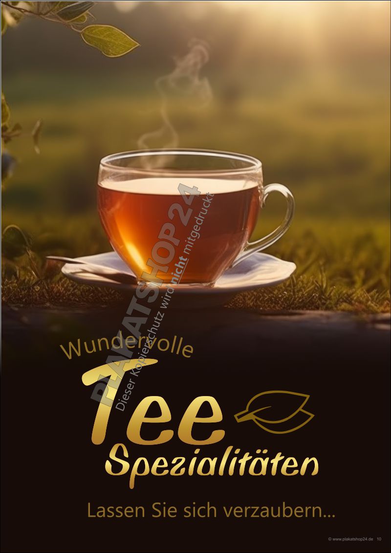 Poster für Werbung für Teer-Spezialitäten