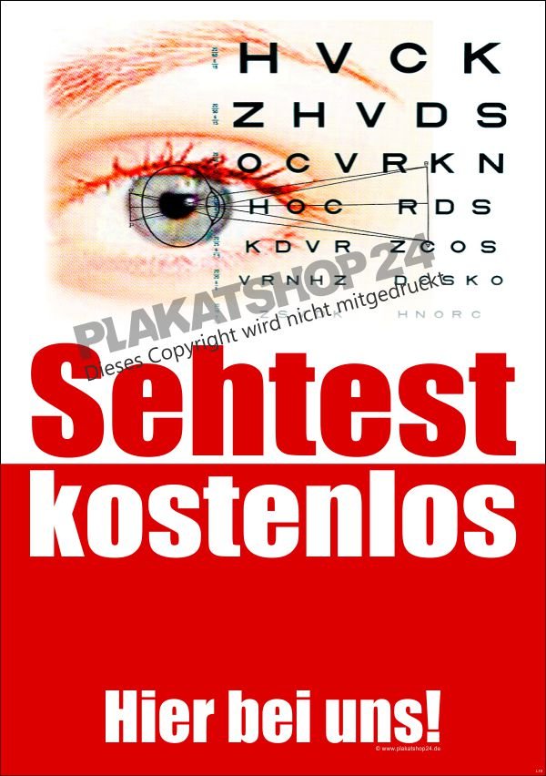 1bb8efdb193c64e6deca80f3c3042c5b Werbeplakat für kostenlosen Sehtest beim Augenoptiker