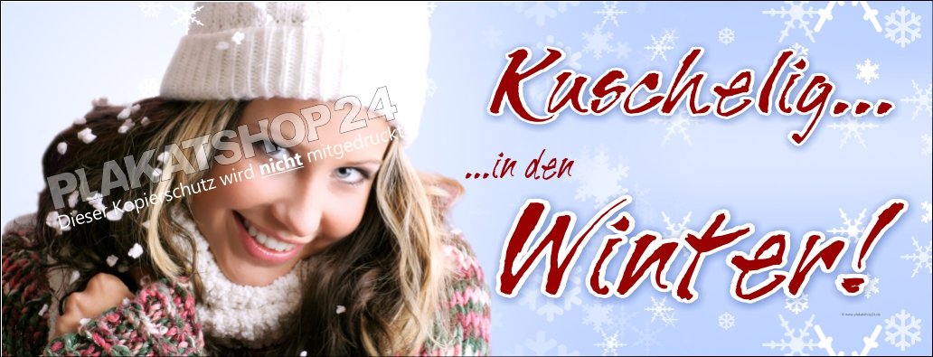 XA7869 Banner mit Wintermotiv für Modegeschäft