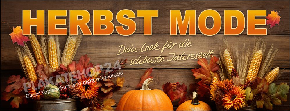 Herbstbanner für Modegeschäft Dekobanner Herbstbanner für Modegeschäft Dekobanner