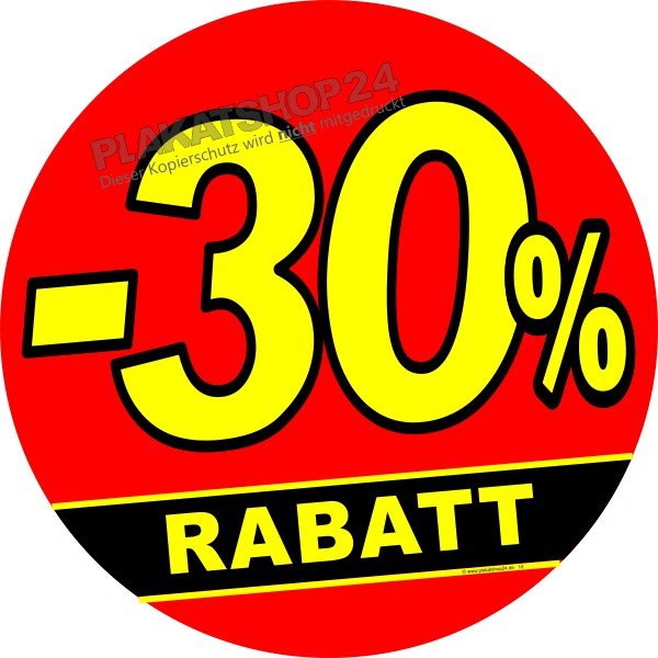 Dekofolie_30 Runder Aufkleber -30% Rabatt