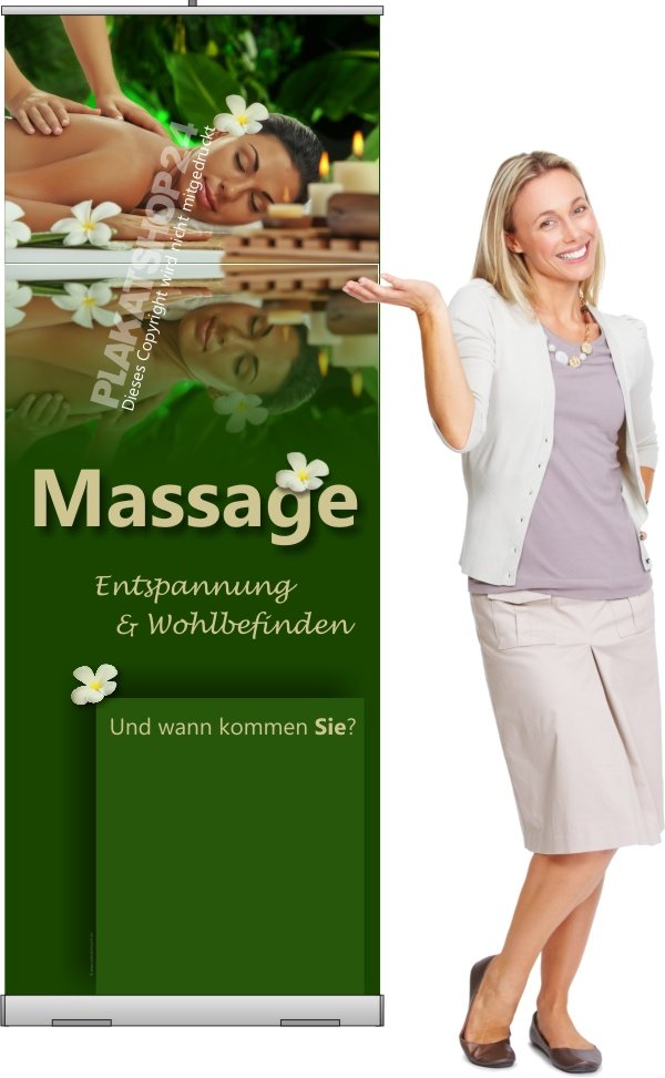 Massage-Rollup-Banner für Massage-Werbung und Dekoration 