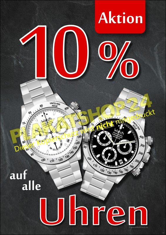 Aktions-Poster 10% beim Kauf einer Uhr