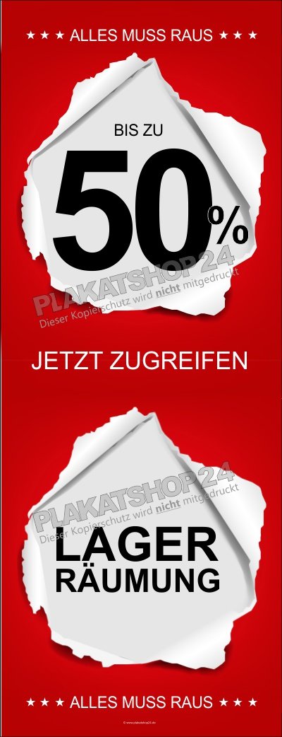 Reduziertbanner Werbung Lagerräumung
