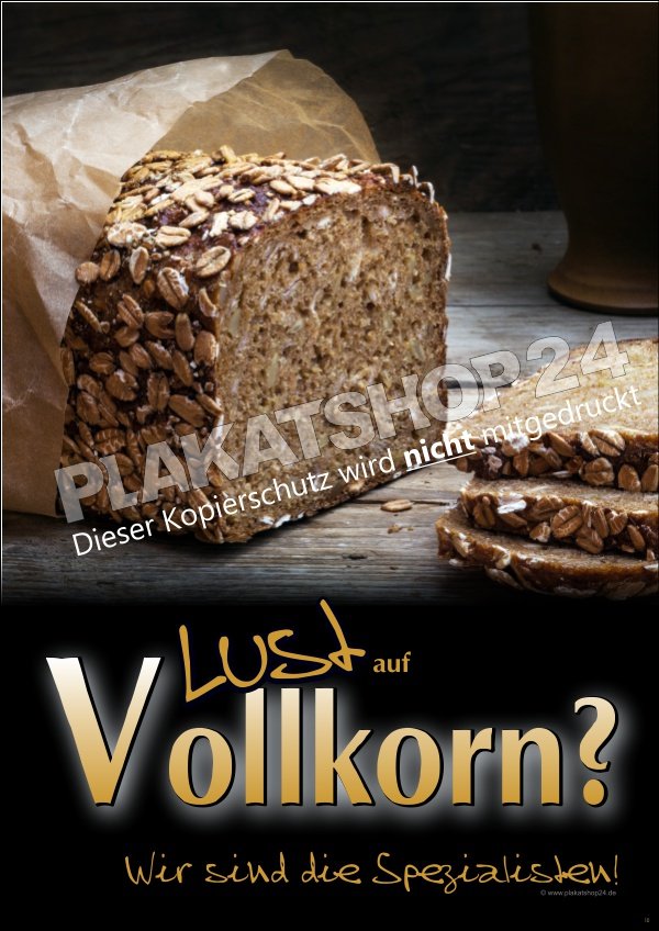 Günstiges Brotposter Vollkornbrot für Bäckerei