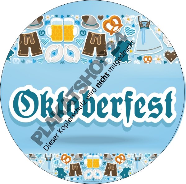 Runder Oktoberfest-Aufkleber für die Oktoberfest-Deko