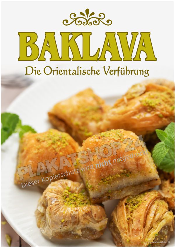 Werbeplakat Baklava Werbeplakat Baklava