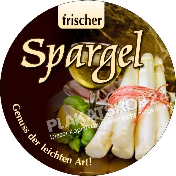 Spargel-Werbefolie für die frischer Spargel-Werbung