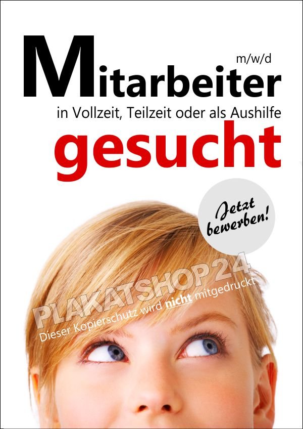 Mitarbeitersuche mit Plakatwerbung