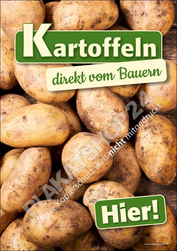 Bauernhof-Plakat Kartoffelverkauf