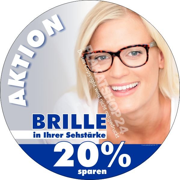 Selbstklebende Werbefolie für Komplettbrillen-Aktion