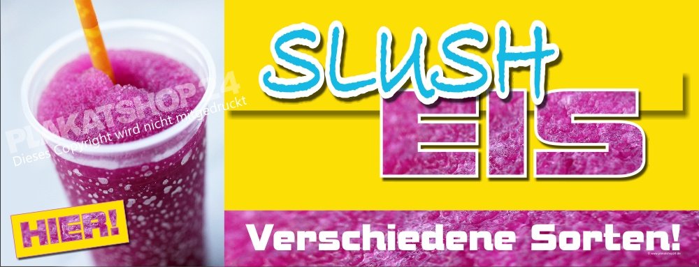 Slush-Eis-Banner für die Slusheis-Werbung