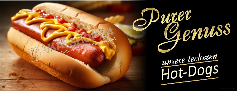Hot Dog Werbebanner & Banner – Wetterfeste PVC-Plane oder Klebefolie für Gastro Hot Dog Werbebanner & Banner – Wetterfeste PVC-Plane oder Klebefolie für Gastro