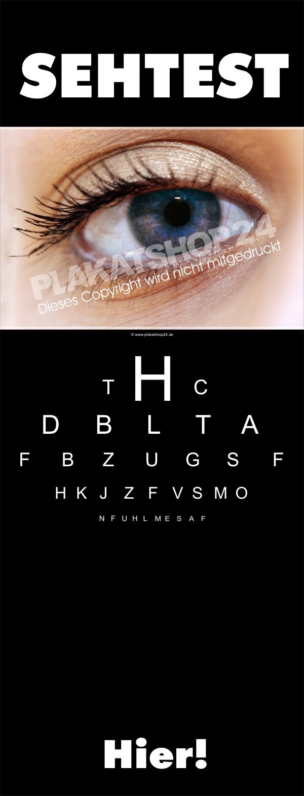 Sehtest-Banner für Sehtest-Werbung beim Augenoptiker