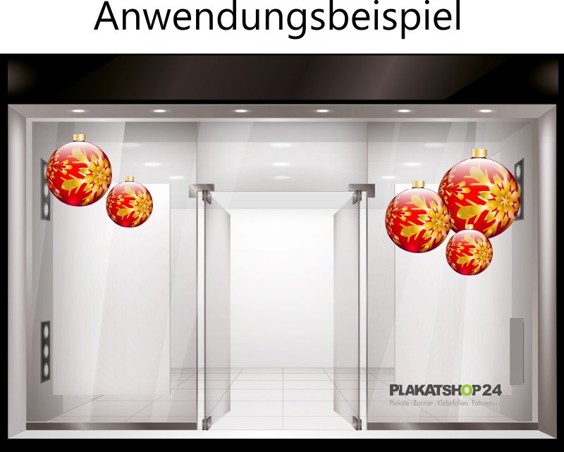 Aufkleber Weihnachtskugel Christbaumkugel
