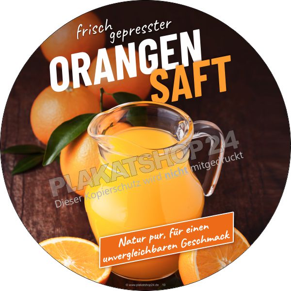 Aufkleber Orangensaft frisch gepresst Aufkleber Orangensaft frisch gepresst