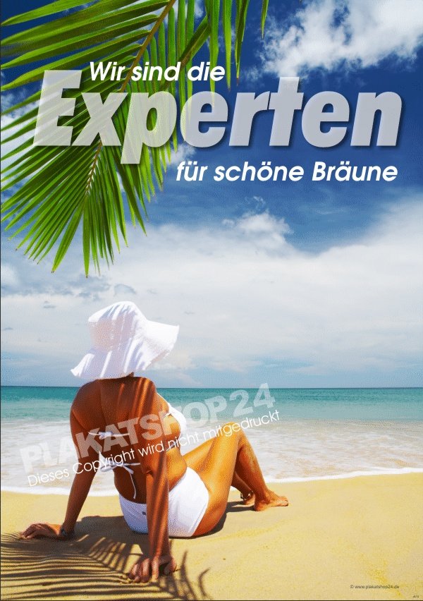 Werbeplakat Sonnenstudio z.B. für Kundenstopper oder Plakatständer