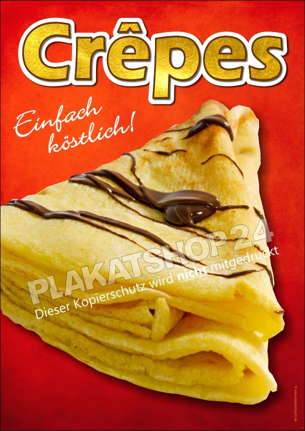 Crepes-Plakat Einfach köstlich!
