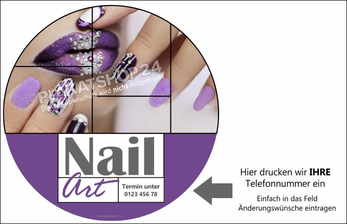 Schaufensterdeko Nailart-Aufkleber