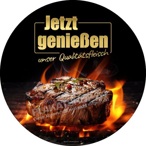 Schaufensterfolie Qualitätsfleisch vom Metzger Schaufensterfolie Qualitätsfleisch vom Metzger
