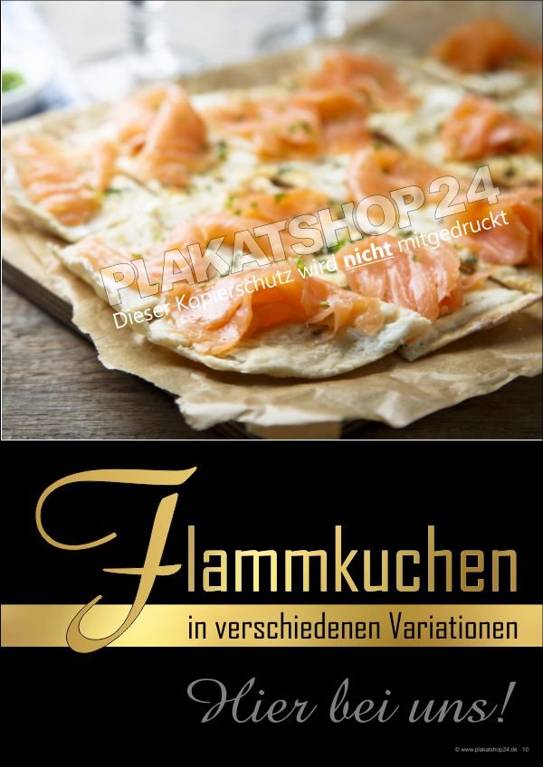 plakat-flammkuchen Werbeplakat Flammkuchen mit Lachs