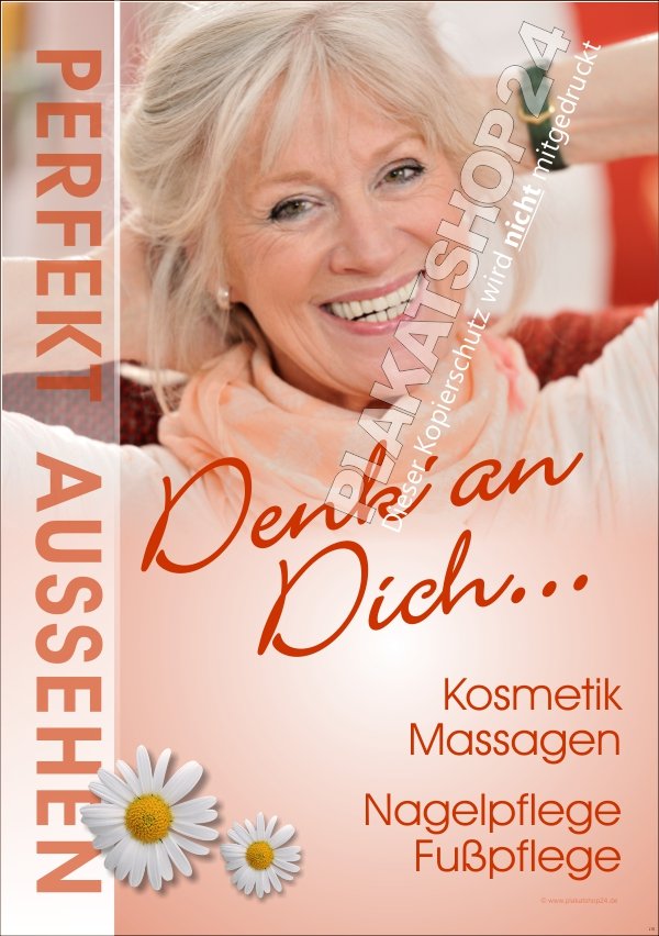 Poster für Nagelpflege Kosmetik, Fußpflege, Massagen